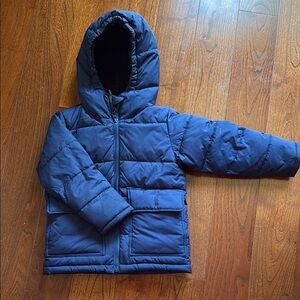 JCrew boys, Navy Blue Puffer Jacket with Hood, XS (4/5)